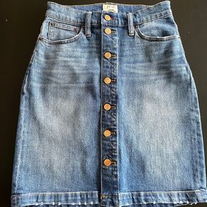 J Crew Denim Skirt